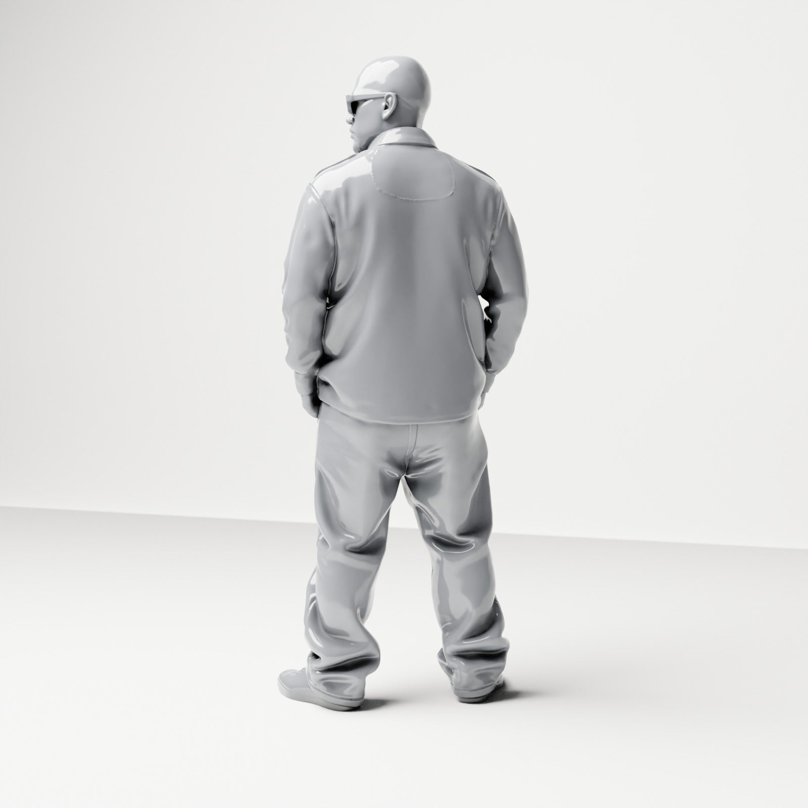 Diorama modélisme photo produit 2 : Figurine debout : Homme en tenue de rue avec les mains dans les poches (B027)