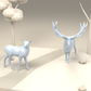 Photo produit de modélisme de diorama 2 : miniatures d’animaux sauvages pour diorama : cerf et biche (h0_47)