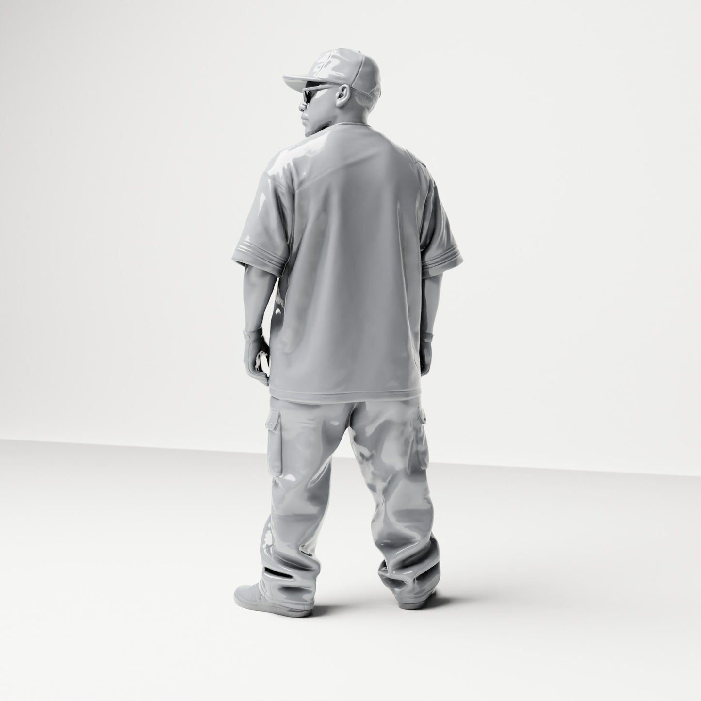 Diorama modélisme photo produit 2 : Figurine debout : homme en streetwear avec casquette, lunettes de soleil et maillot de sport 13 (B032)