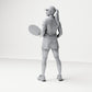 Diorama modélisme photo de produit 2 : Figurine debout : Joueuse de tennis avec raquette (B038)