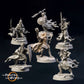 Produktfoto Tabletop 28mm The Printing Goes Ever On (TPGEO)  0: Dunkle Krieger im Kampf mit tapferen Krieger: Schwarze Gestalten überfallen Helden