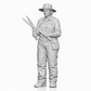 Photo produit de modélisme pour diorama 4 : set de figurines de diorama - jardinier, jardinage et vie rurale