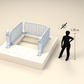 Photo du produit de modélisme de diorama 3 : chantier miniature pour diorama : barrières et balises de signalisation (h0_46)