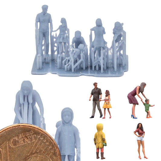 Produktfoto Figur H0, 1:72 - 0: Familien Figuren Set