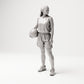 Stehende Figur: Basketballspielerin mit Ball an der Hüfte (B042) - Vorderansicht