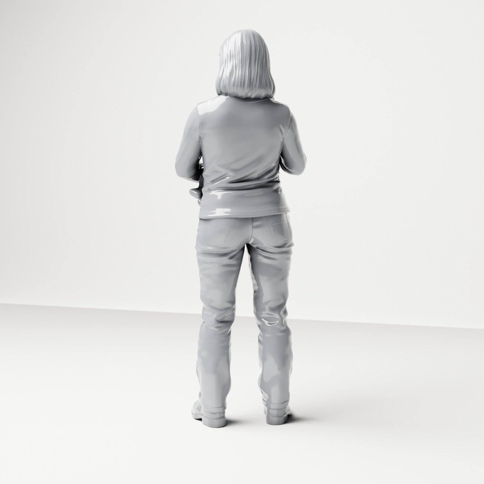 Photo produit de modélisme de diorama 2 : figurine debout : mère avec bébé dans les bras (B047)