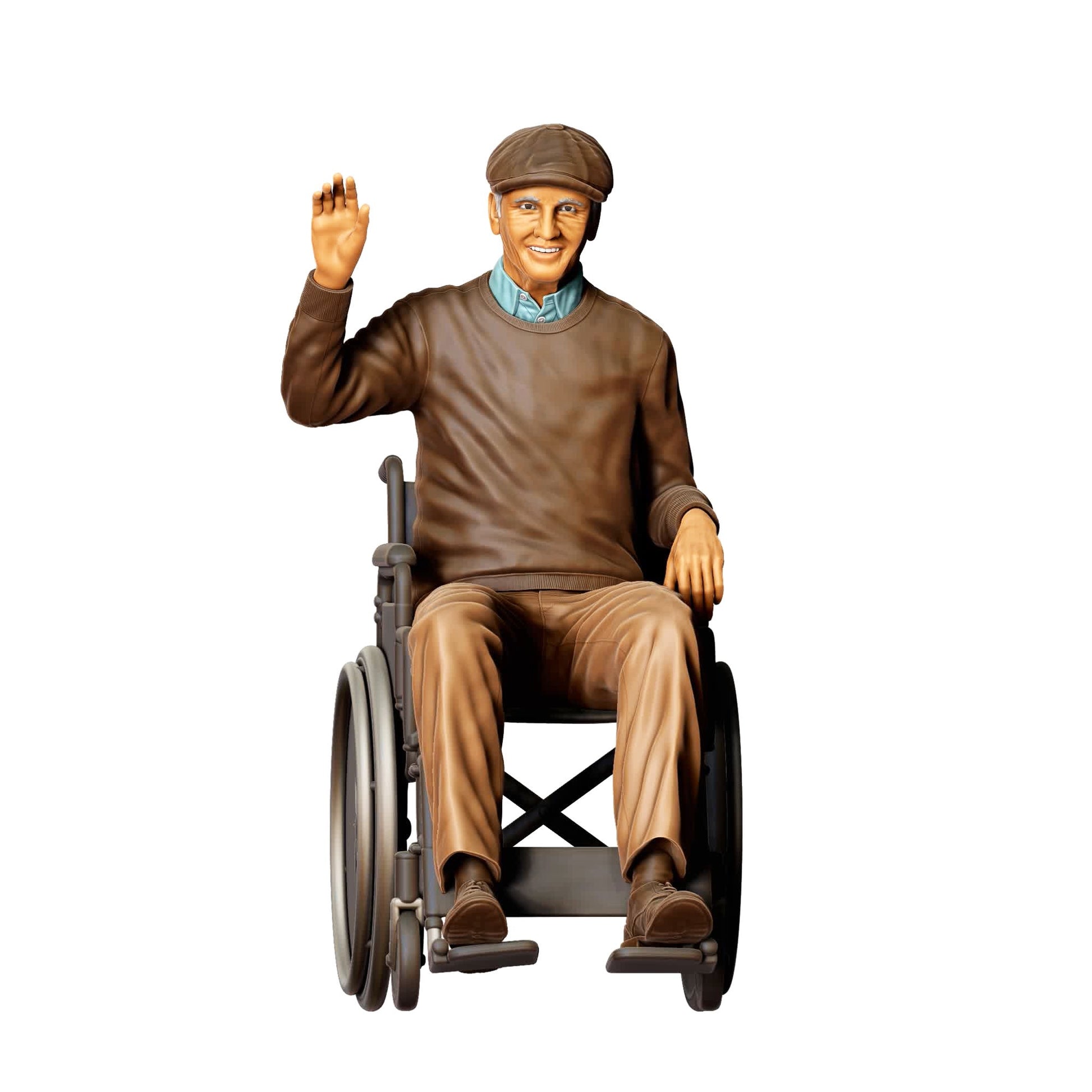 Photo produit de modélisme de diorama 1 : set de figurines de diorama : personne en fauteuil roulant au quotidien (n° S59)