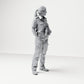 Photo produit de modélisme de diorama 3 : figurine debout : femme d’équipage en uniforme avec jumelles (B050)