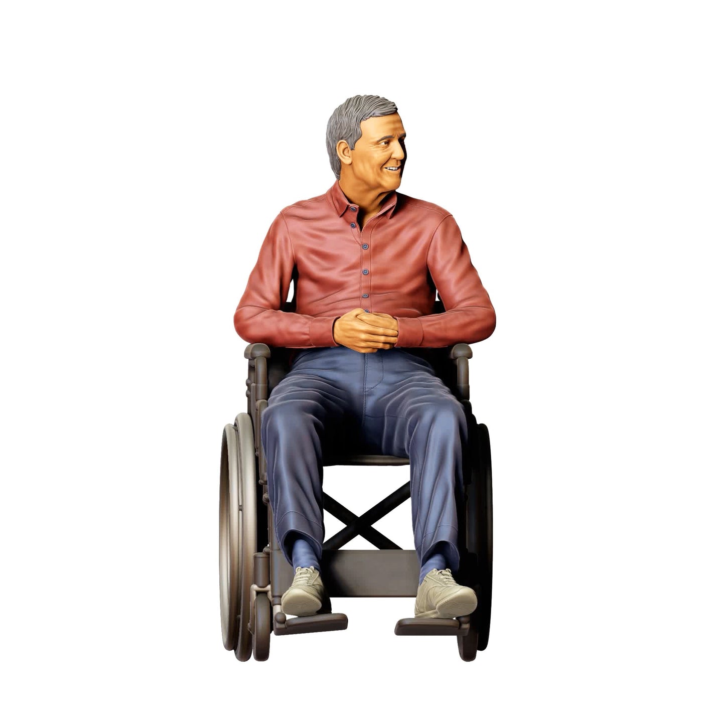 Photo produit de modélisme de diorama 2 : set de figurines de diorama : personne en fauteuil roulant au quotidien (n° S59)
