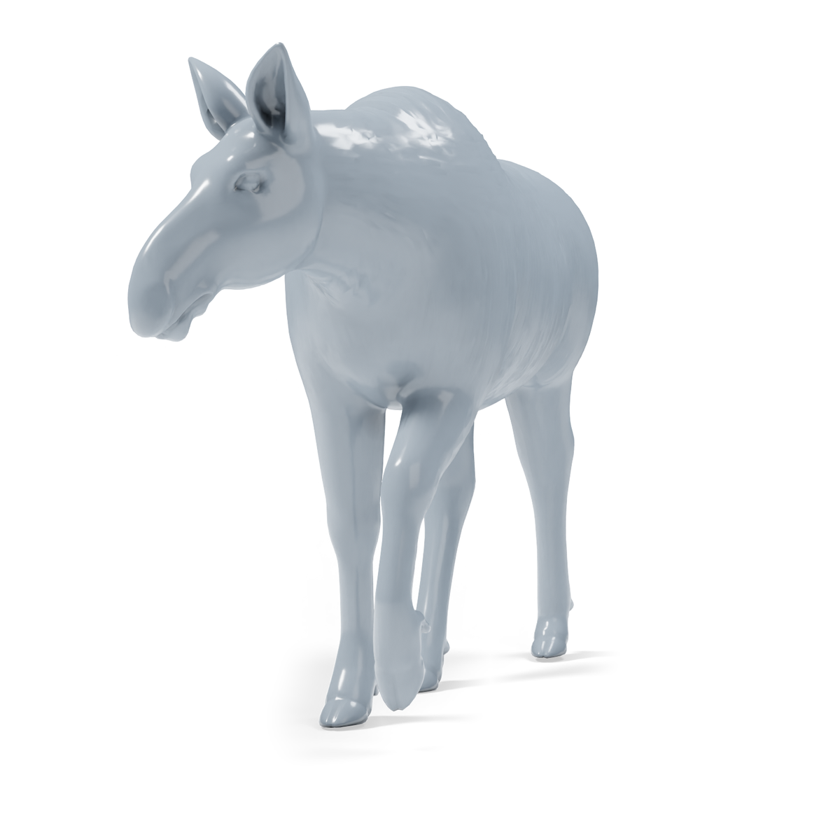 Photo du produit de modélisme de diorama 4 : miniatures d’animaux sauvages pour diorama : élan mâle et élan femelle (h0_48)