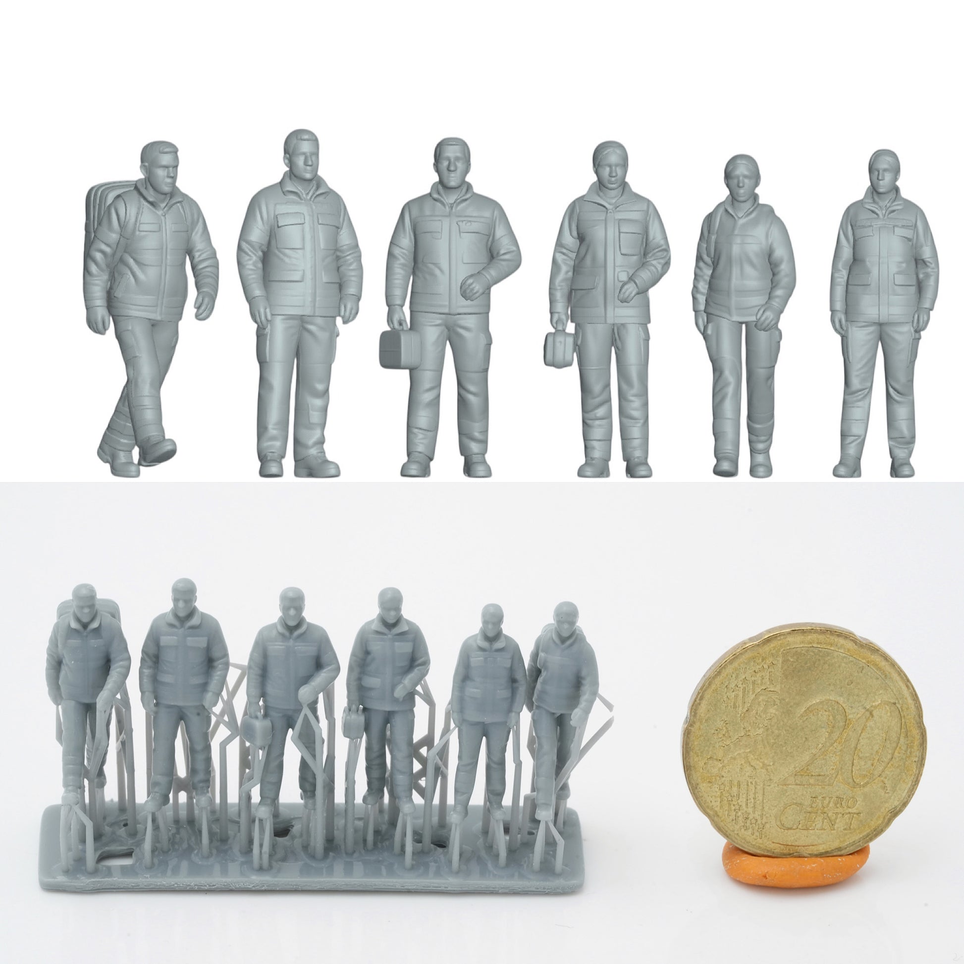 Produktfoto Figur H0, 1:72 - 0: Sanitäter Rettungsdienst Figuren Set (6 Figuren)