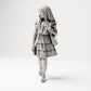 Diorama Figur: Mädchen mit Umhängetasche und Sandalen (B080) - Vorderansicht