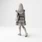 Diorama Figur: Mädchen mit Umhängetasche und Sandalen (B080) - Rueckansicht