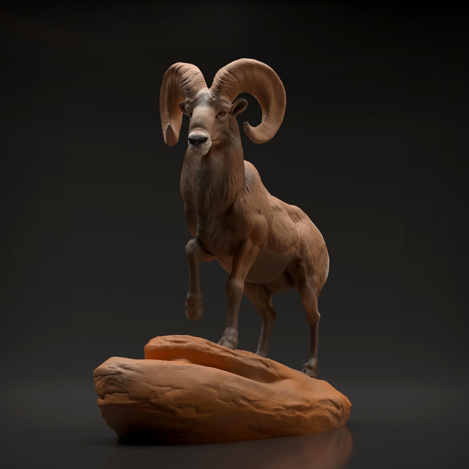 Photo de produit Figurine d'animal Diorama, Modélisme : 0 : Figurine d'animal sauvage : Mouflon (Réf 01_01_89)