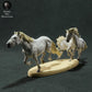 Photo de produit Figurine Animale Diorama, Modélisme : 0 : Figurine d'Animal Sauvage : chevaux de Camargue courant (Réf 01_01_73)