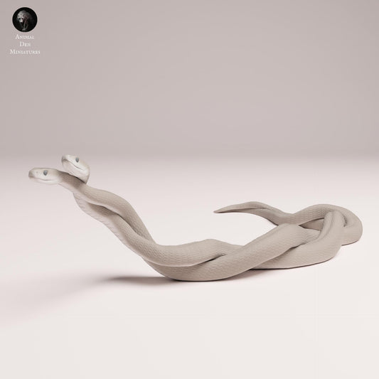 Photo de produit Figurine animale Diorama, modélisme : 0 : Figurines d'animaux de jungle : Mambas noirs en train de s'accoupler (Réf 25_08_11)