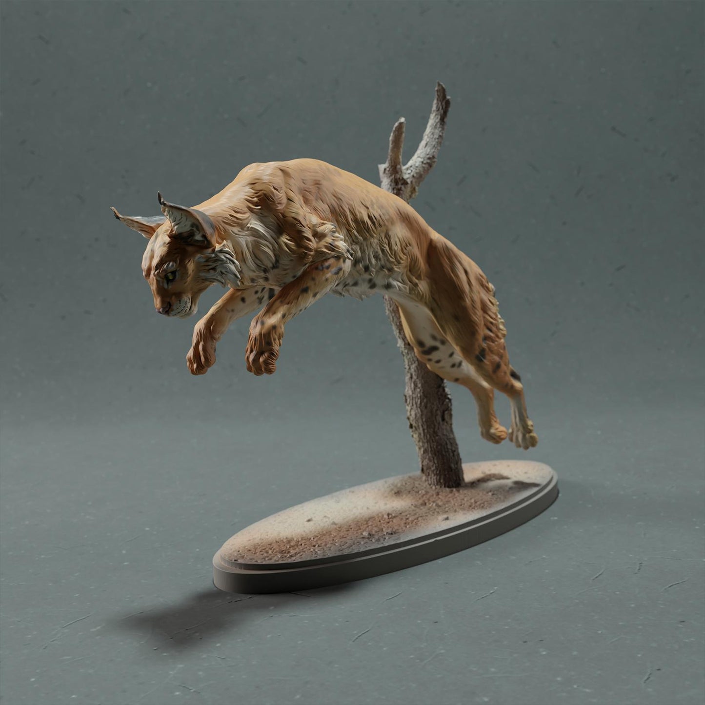 Photo du produit Figurine d'animal Diorama, Modélisme : 0 : Figurine de faune : Lynx – Lynx roux (Réf 01_01_76)