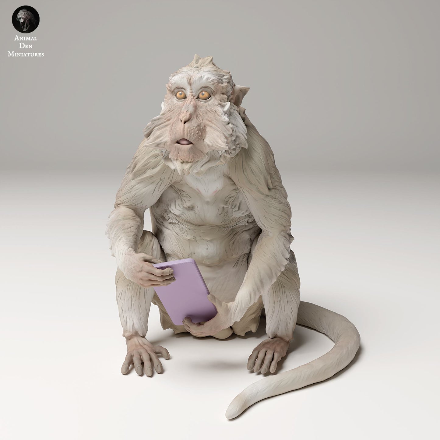Produktfoto Tier Figur Diorama, Modellbau: 0: Dschungel Tier Figur: Javaneraffe mit gestohlenem Handy (Ref 24_09_11)