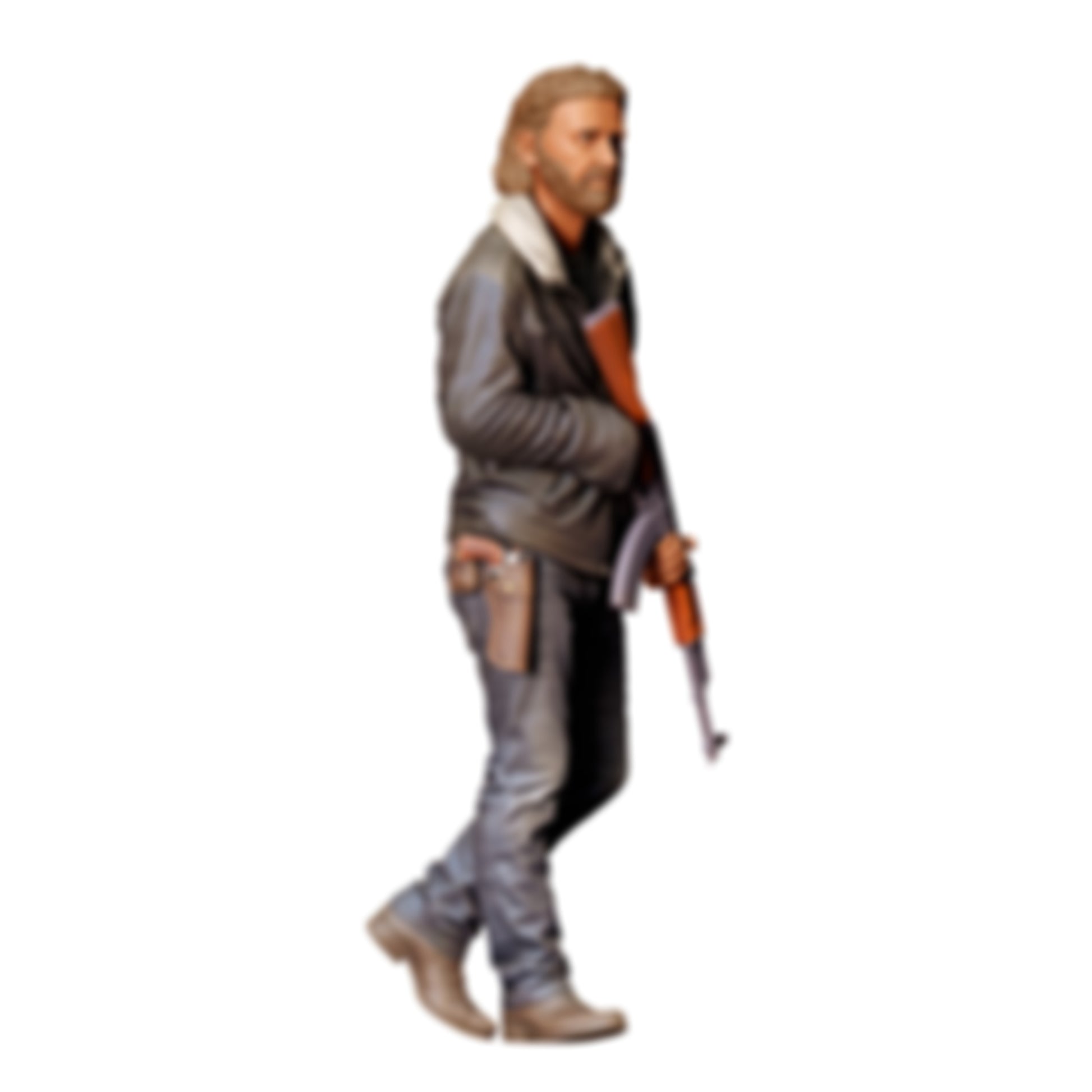 3DP Miniatures 1: Stehende Figur: Mann mit Gewehr & Holster (Ref. Nr. 491)