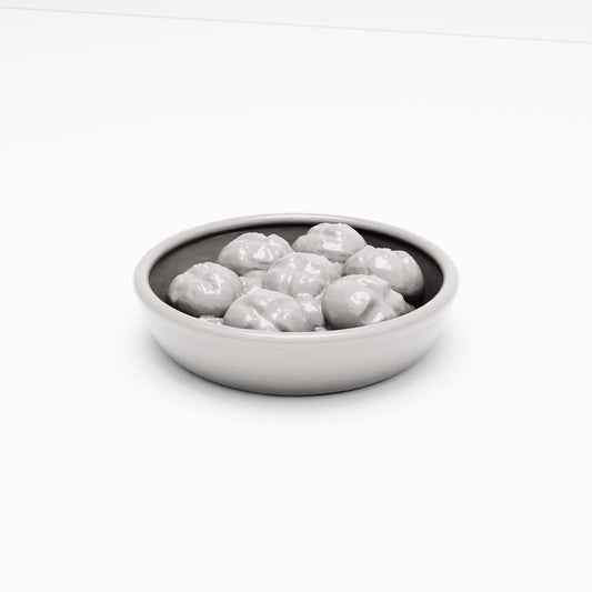 MyPortal 104 0: Diorama Küche & Tafel: Keramik-Brotschale mit Brötchen (Ref. 104D)