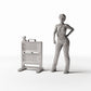 Photo produit pour diorama et modélisme 1 : Diorama routier : barrière de circulation avec feu d’avertissement (Ref. 1058D)