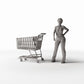 Photo produit pour diorama et modélisme 1 : Diorama de marché : chariot de supermarché (Ref. 1063D)