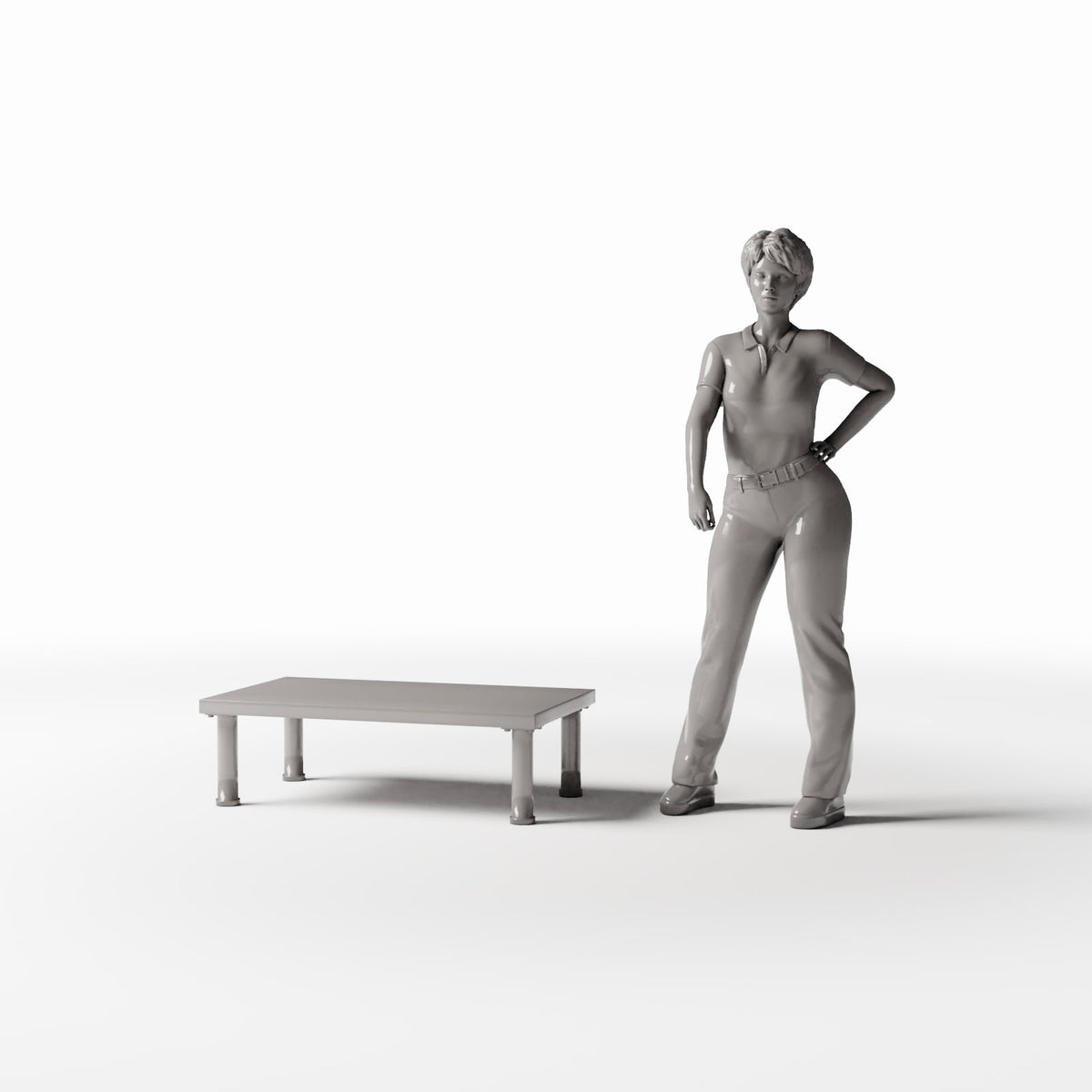 Photo produit pour diorama et modélisme 1 : Mobilier de diorama : Table basse moderne (Ref. 1066D)