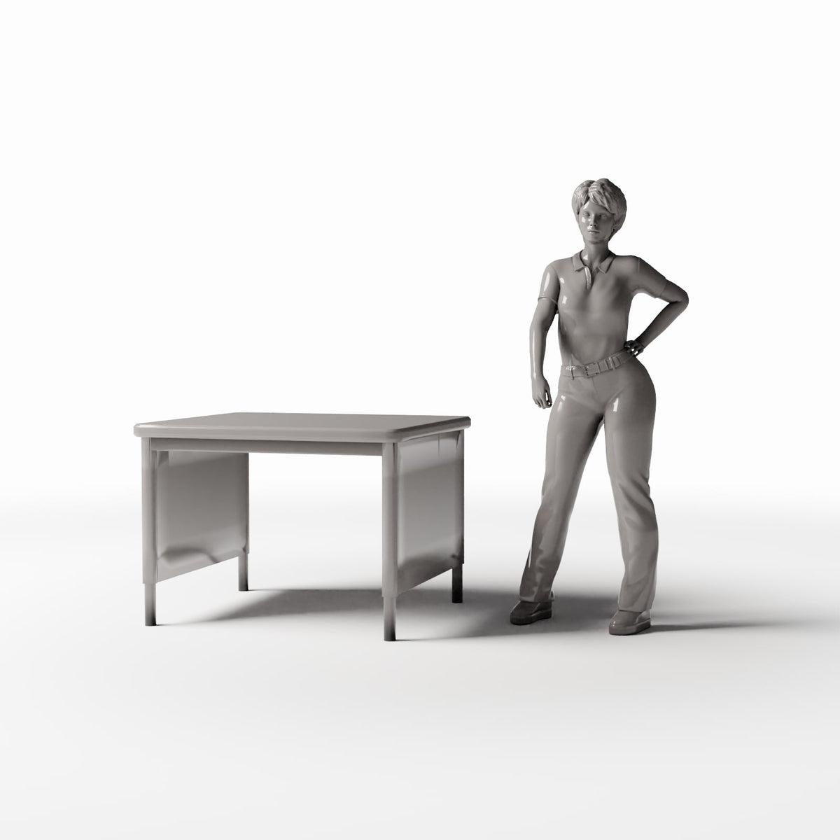 Photo produit pour diorama et modélisme 1 : Mobilier de diorama : petit bureau (Ref. 1070D)