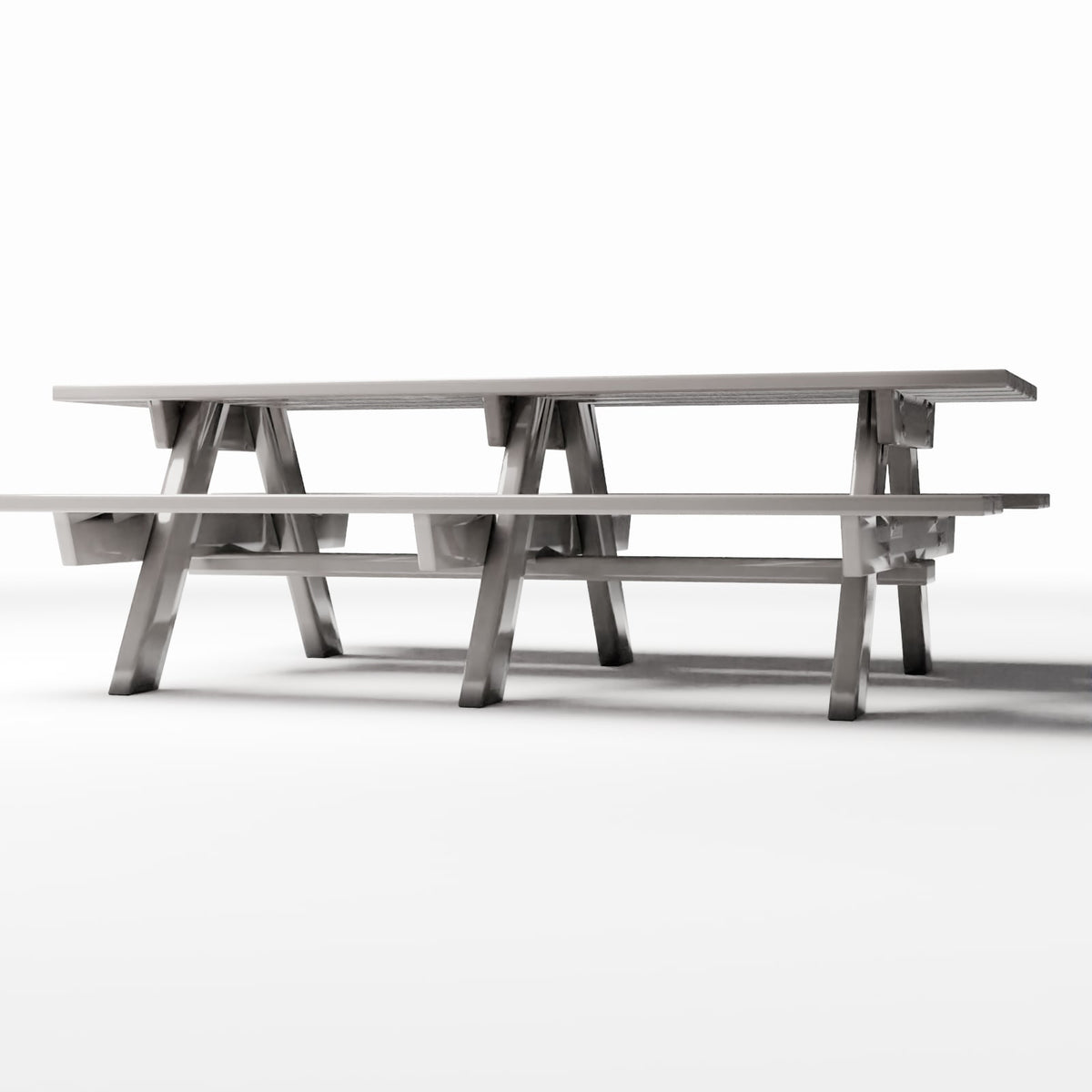 Photo produit pour diorama et modélisme 0 : Diorama jardin et parc : table de pique-nique avec bancs (Ref. 1080D)