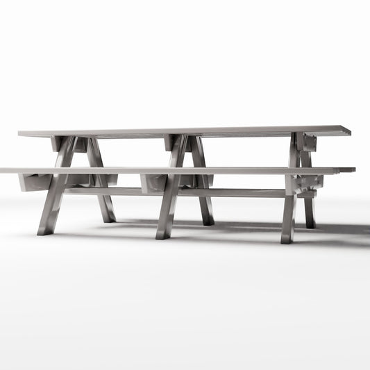 Photo produit pour diorama et modélisme 0 : Diorama jardin et parc : table de pique-nique avec bancs (Ref. 1080D)