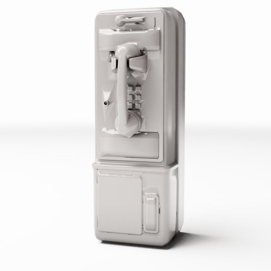 Photo produit pour diorama et modélisme 0 : Diorama de rue : téléphone public avec combiné (Ref. 1088D)
