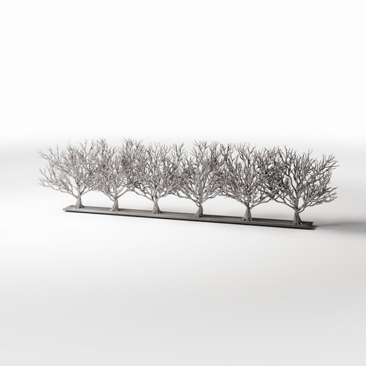 Photo produit pour diorama et modélisme 0 : Plantes de diorama : rangée d’arbres sans feuilles (Ref. 1093D)