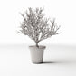 Photo produit pour diorama et modélisme 3 : Plantes pour diorama : plante en pot avec arbuste ornemental ramifié (Ref. 1096D)