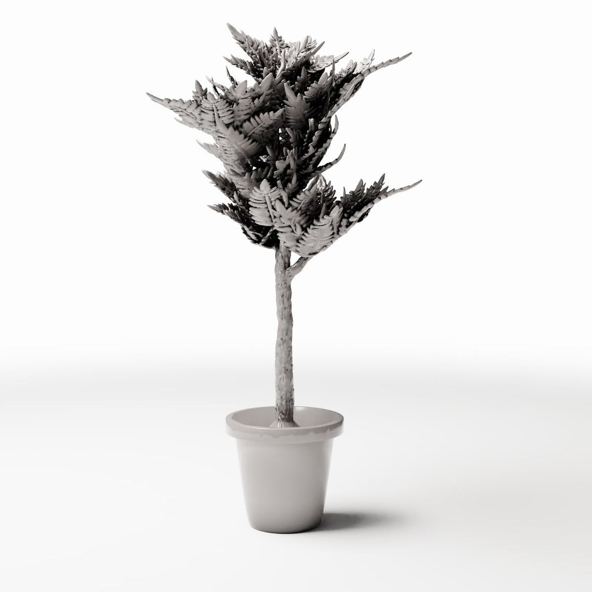 Photo produit pour diorama et modélisme 0 : Plantes pour diorama : plante suspendue à frondes de fougère en pot suspendu (Ref. 1097D)
