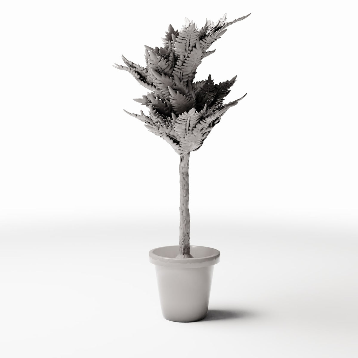 Photo produit pour diorama et modélisme 2 : Plantes pour diorama : plante suspendue à frondes de fougère en pot suspendu (Ref. 1097D)