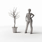 Photo produit pour diorama et modélisme 1 : Plantes pour diorama : arbre d’ornement sans feuilles en pot de fleurs (Ref. 1099D)