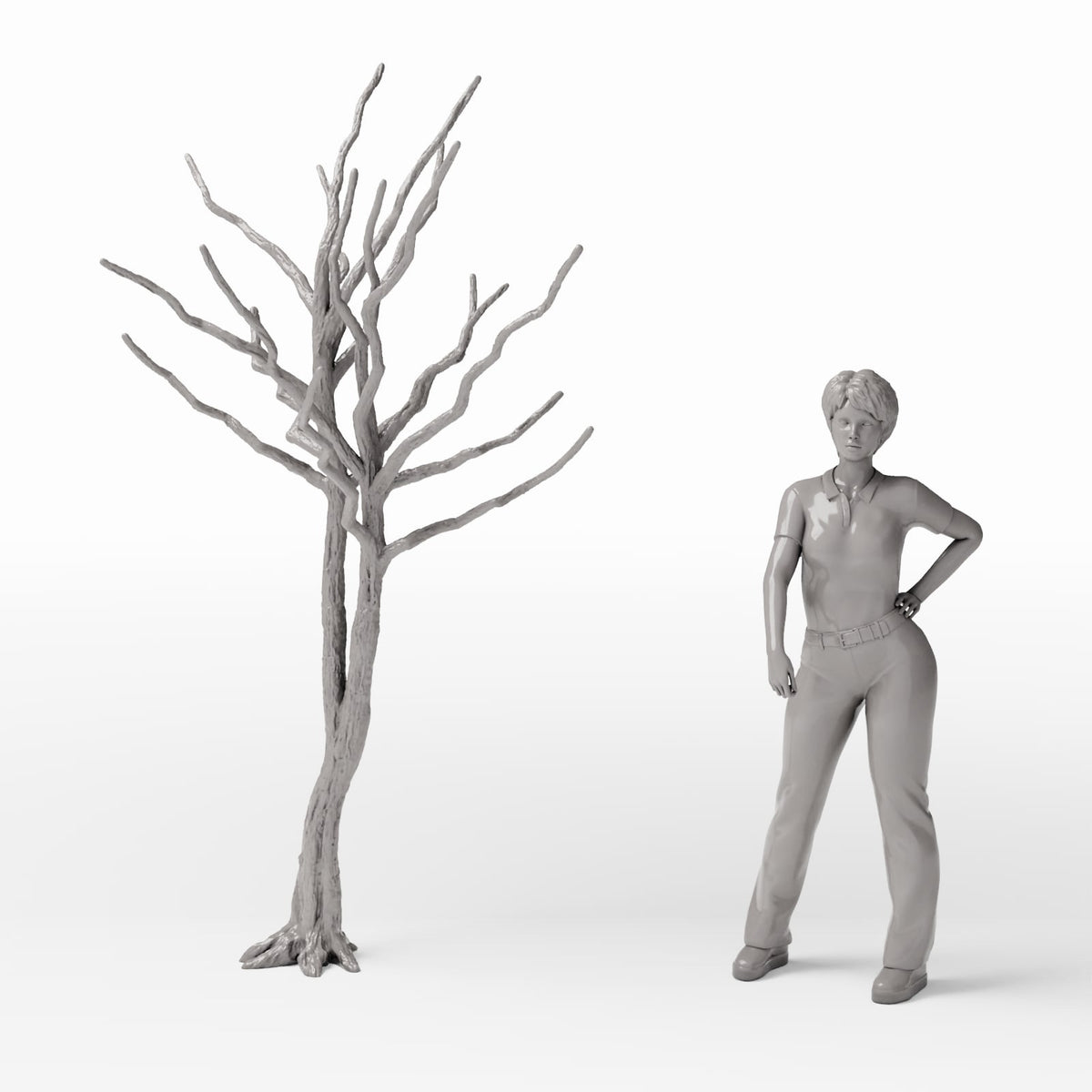 Photo produit pour diorama et modélisme 1 : Plantes de diorama : arbre dénudé avec racines (Ref. 1102D)