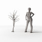 Photo produit pour diorama et modélisme 1 : Végétation pour diorama : arbre nu avec racines (Ref. 1103D)