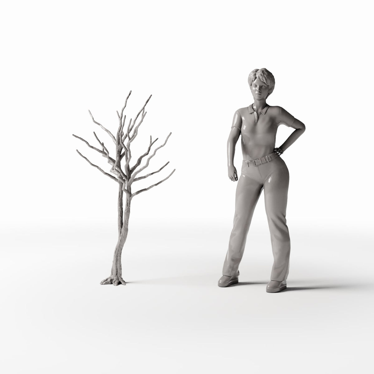 Photo produit pour diorama et modélisme 1 : Végétation pour diorama : arbre nu avec racines (Ref. 1103D)