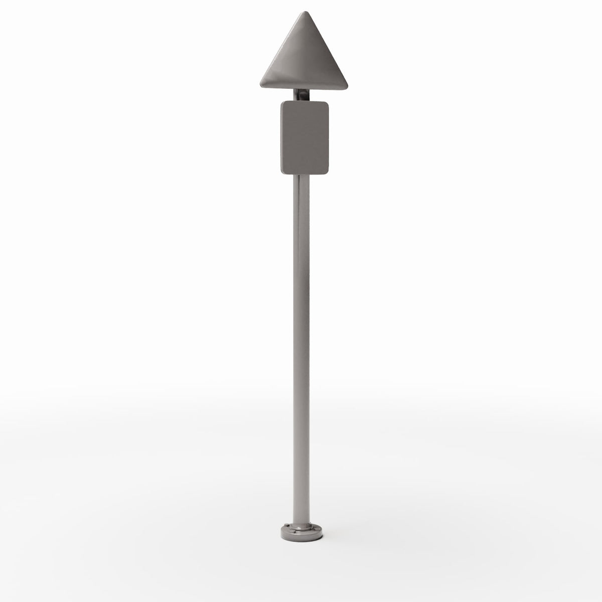 Photo produit pour diorama et modélisme 3 : Diorama de rue : poteau de signalisation avec panneau triangulaire et panneau rectangulaire (Ref. 1143D)