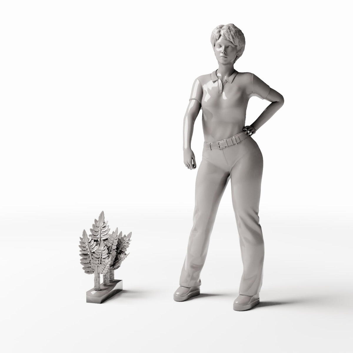 Photo produit pour diorama et modélisme 1 : Plantes pour diorama : fougères en jardinière (Ref. 1186D)