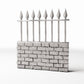 Photo produit pour diorama et modélisme 0 : Architecture de diorama : Mur bas en briques avec clôture métallique (Ref. 1197D)
