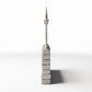 Photo produit pour diorama et modélisme 2 : Architecture de diorama : Mur bas en briques avec clôture métallique (Ref. 1197D)