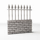 Photo produit pour diorama et modélisme 3 : Architecture de diorama : Mur bas en briques avec clôture métallique (Ref. 1197D)