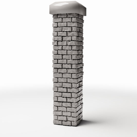 Photo produit pour diorama et modélisme 0 : Bâtiment de diorama : haut pilier de mur avec couvertine (Ref. 1198D)