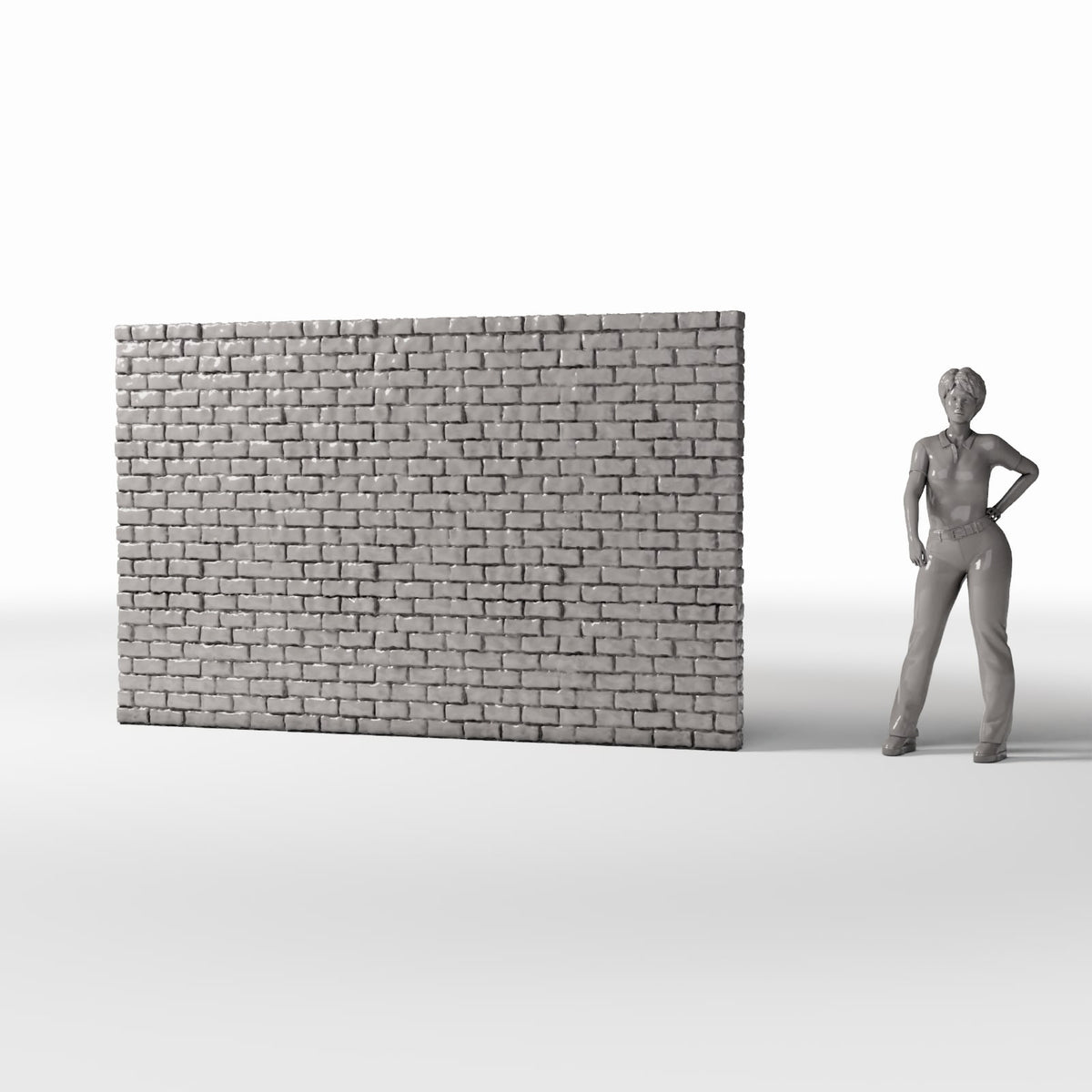 Diorama Modellbau Produktfoto 1: Diorama Gebäude: Hohe unbeschädigte Ziegelmauer (Ref. 1200D)