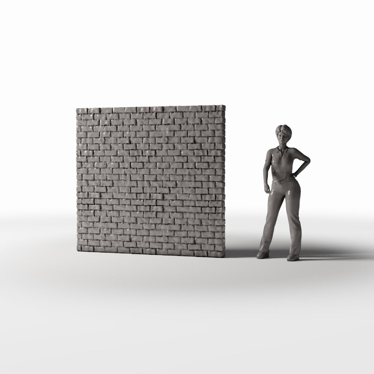 Diorama Modellbau Produktfoto 1: Diorama Gebäude: Unbeschädigte Ziegelwand (Ref. 1201D)