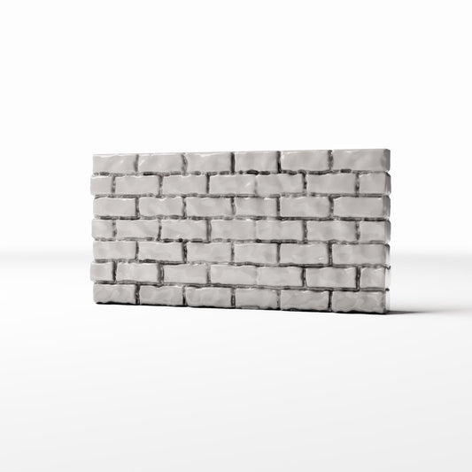 Photo produit pour diorama et modélisme 0 : Bâtiment pour diorama : mur de briques bas et étroit (Ref. 1205D)