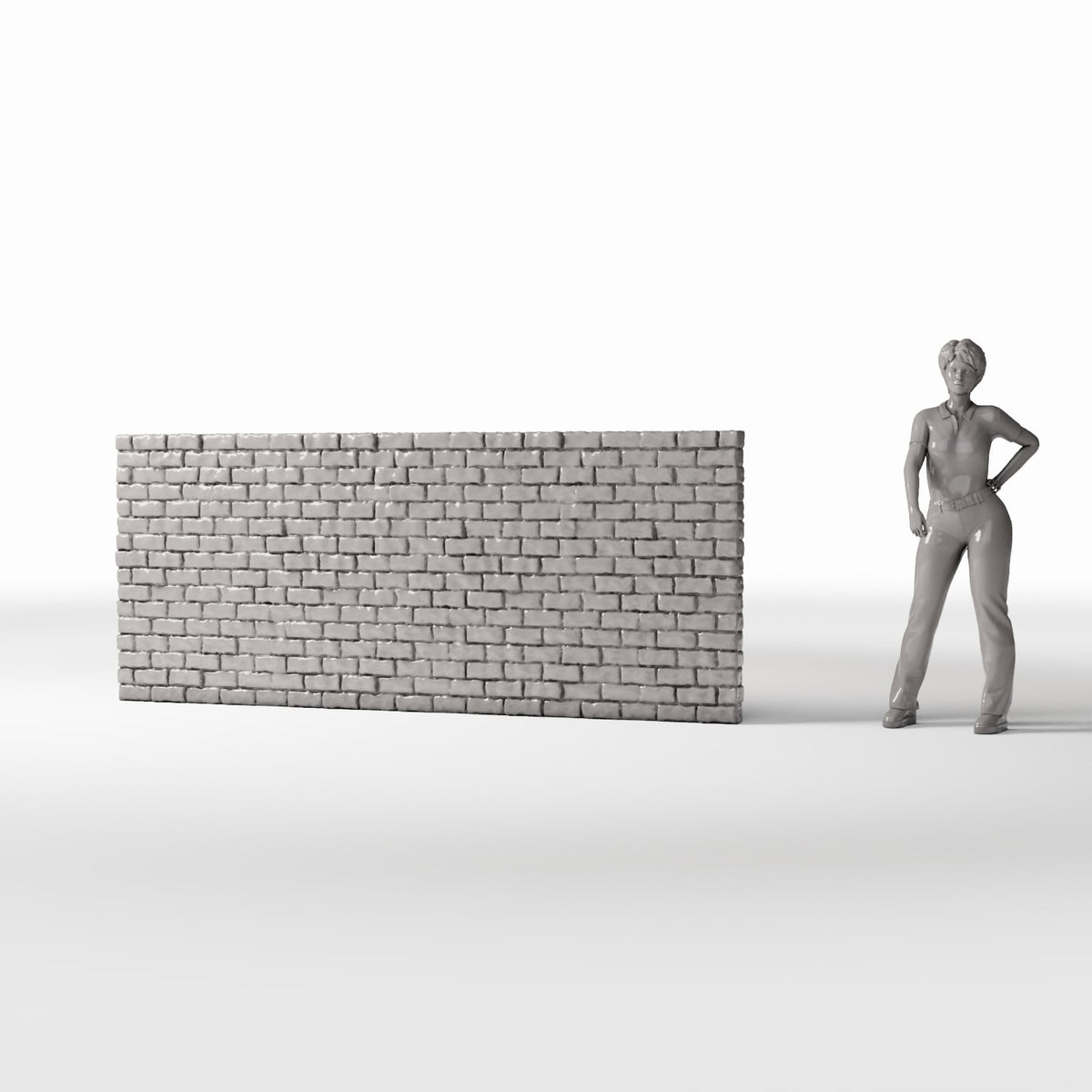 Photo produit pour diorama et modélisme 1 : Bâtiment de diorama : mur de briques intact (Ref. 1207D)