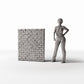 Diorama Modellbau Produktfoto 1: Diorama Gebäude: Schmale unbeschädigte Ziegelmauer (Ref. 1208D)